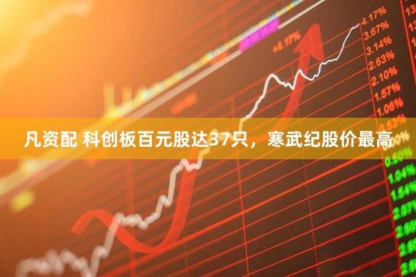 凡资配 科创板百元股达37只，寒武纪股价最高